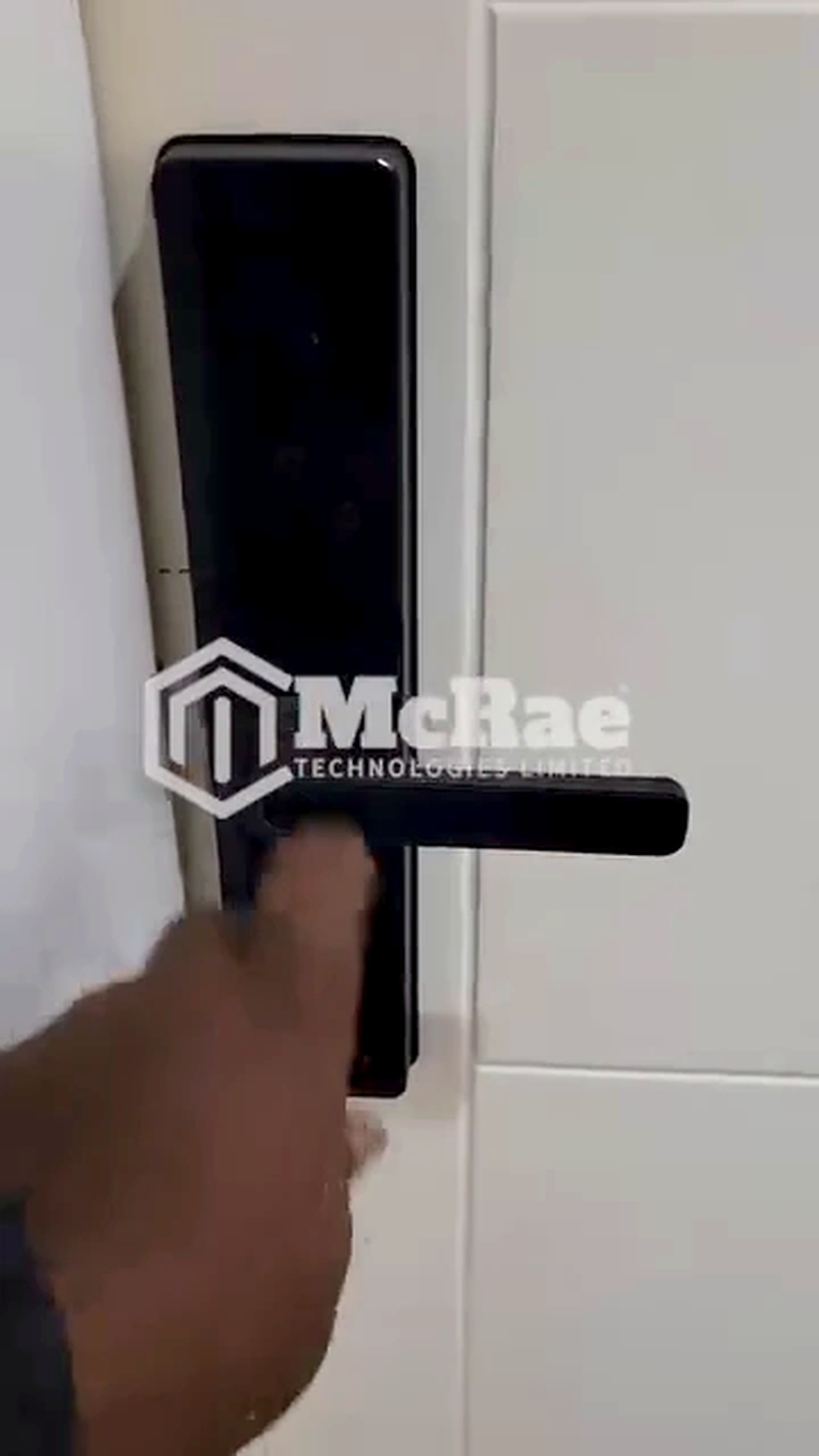 McRae smart lock installation in Port Harcourt; social image enhanced to 4K-size