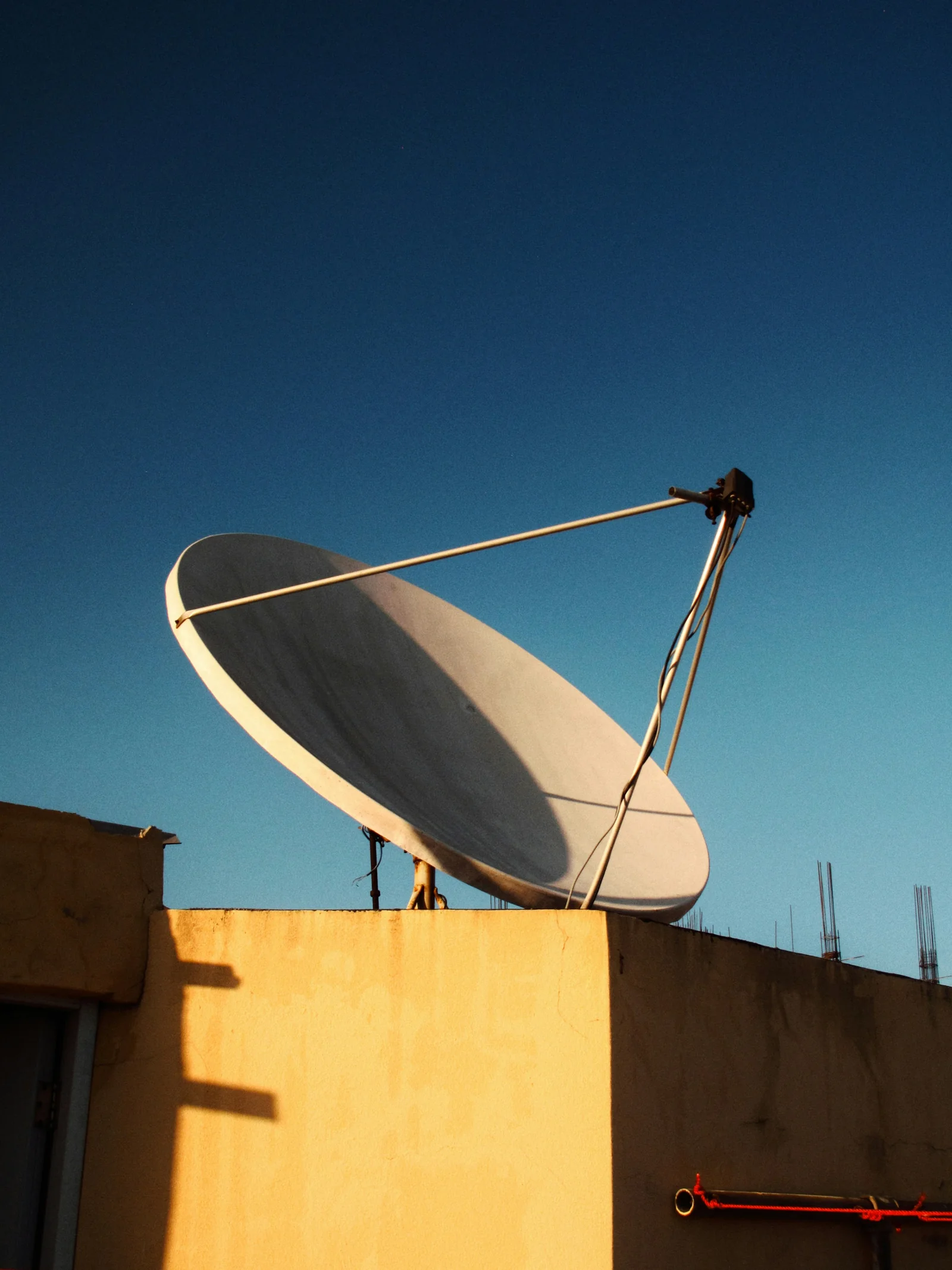 Rooftop satellite dish in Okene, Nigeria, illustrating connectivity